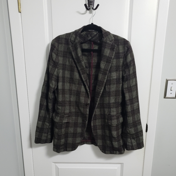 TAGLIATORE Plaid Blazer Jacket - Picture 2 of 15
